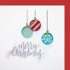 Quilling-Karte light Kugel Merry Christmas