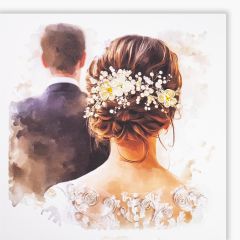 Quilling-Karte Premium Hochzeitsfrisur