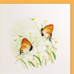 Quilling-Karte Premium zwei Schmetterlinge