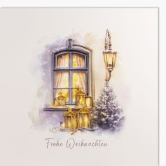 Quilling-Karte Premium Weihnachtsfenster Frohe Weihnachten