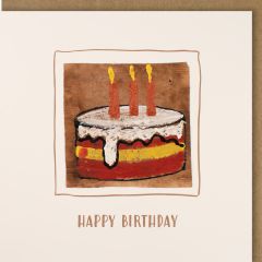 Carte tea bag carrée Gâteau d'anniversaire  Happy Birthday