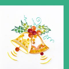 Quilling-Karte Weihnachtsglocken