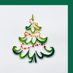 Quilling-Karte Weihnachtsbaum