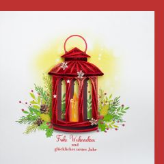 Quilling-Karte Laterne Frohe Weihnachten