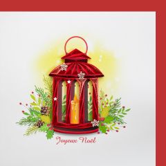 Quilling-Karte Laterne Joyeux Noël