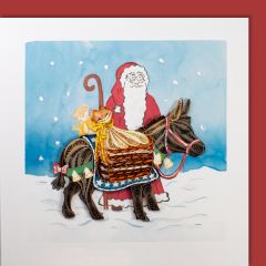 Quilling-Karte Santa und Esel